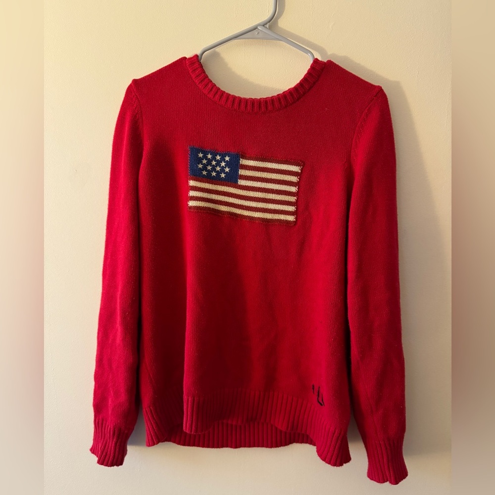 Vintage Lauren Ralph Lauren American Flag Sweater